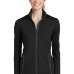 Sport-Tek® Women's Sport-Wick® Stretch Contrast Full-Zip Jacket