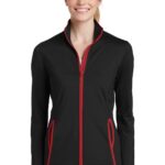 Sport-Tek® Women's Sport-Wick® Stretch Contrast Full-Zip Jacket