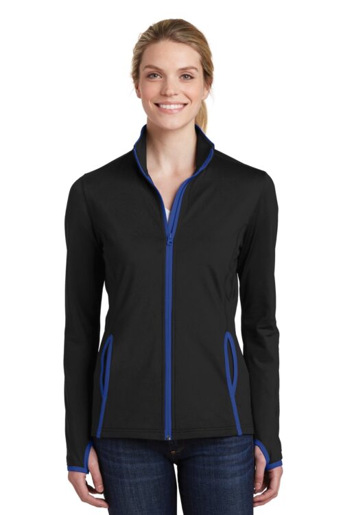 Sport-Tek® Women's Sport-Wick® Stretch Contrast Full-Zip Jacket