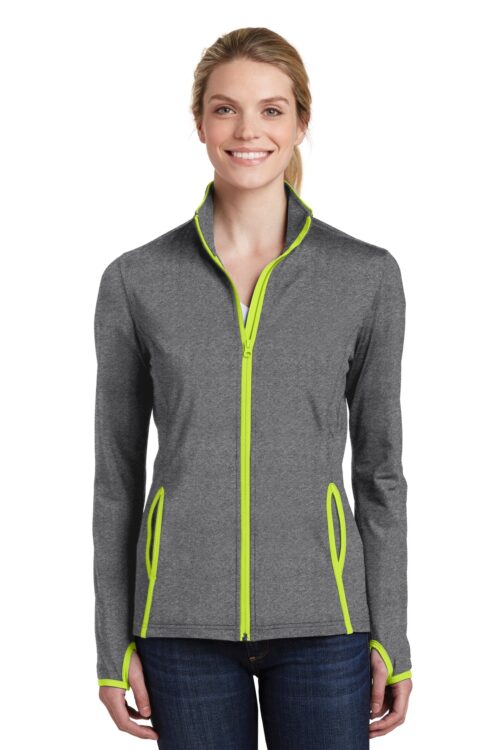 Sport-Tek® Women's Sport-Wick® Stretch Contrast Full-Zip Jacket