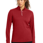Sport-Tek® Women's Sport-Wick® Textured 1/4-Zip Pullover