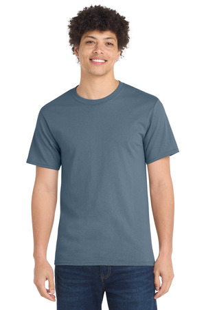 Port & Co Essential Tee. PC61 – Stonewashed Blue / M