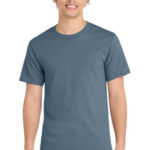 Port & Co Essential Tee. PC61 - Stonewashed Blue