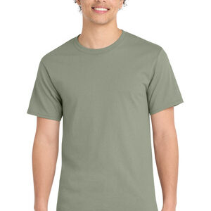 Port & Co Essential Tee. PC61 – Stonewashed Green / 6XL