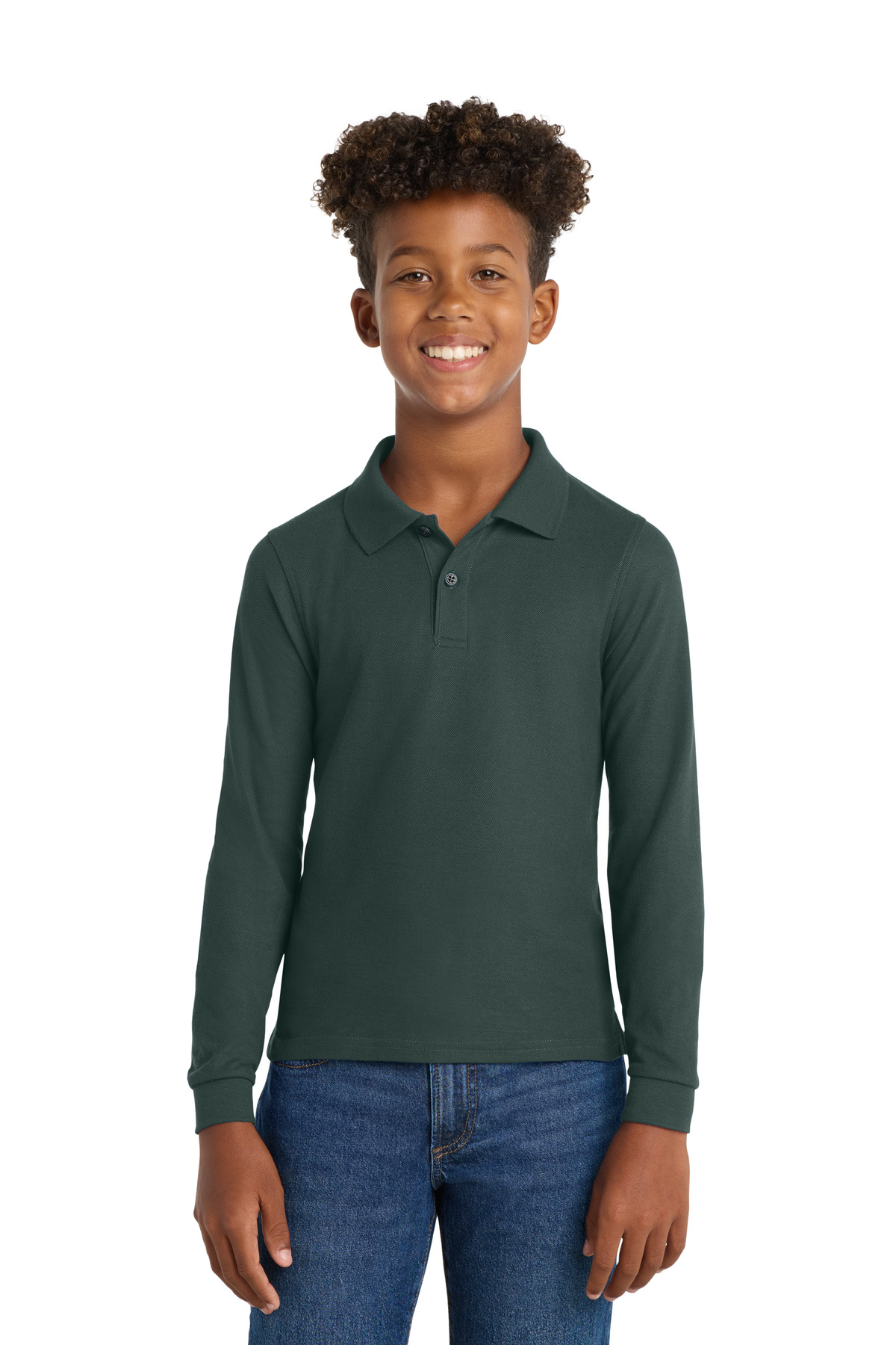 Port Authority® Youth Long Sleeve Silk Touch Polo