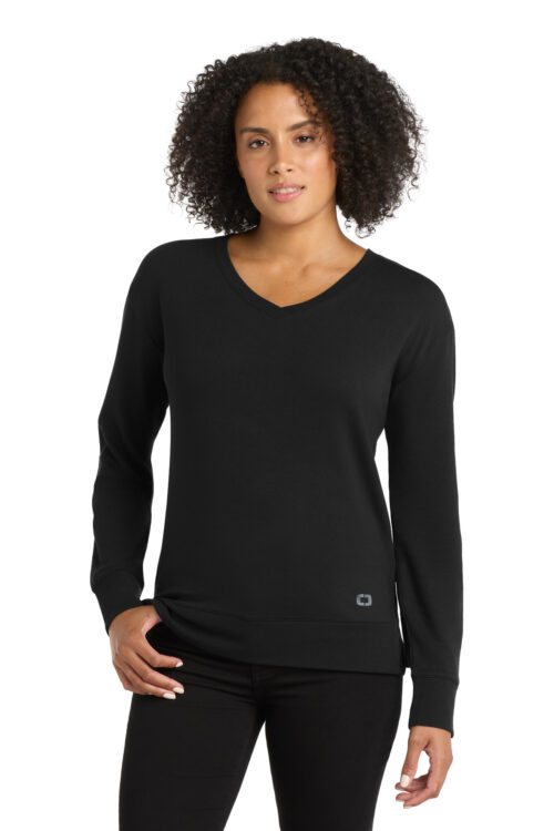 OGIO® Women's Luuma Flex Long Sleeve V-Neck LOG825 (LOG825)