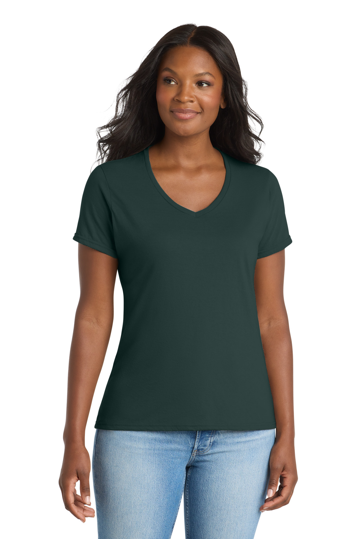 Port & Co Women's Performance Blend V-Neck Tee