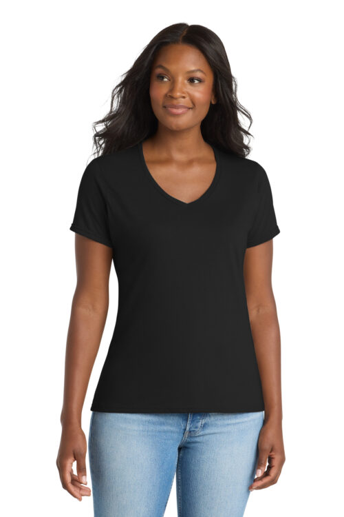 Port & Co Women's Performance Blend V-Neck Tee