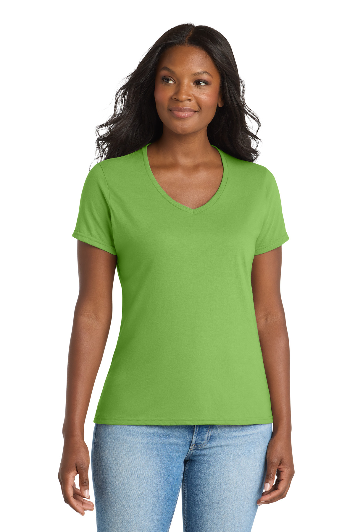 Port & Co Women's Performance Blend V-Neck Tee