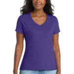 Port & Co Women's Performance Blend V-Neck Tee