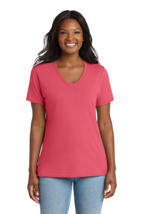 Port & Co Women's Core Cotton V-Neck Tee