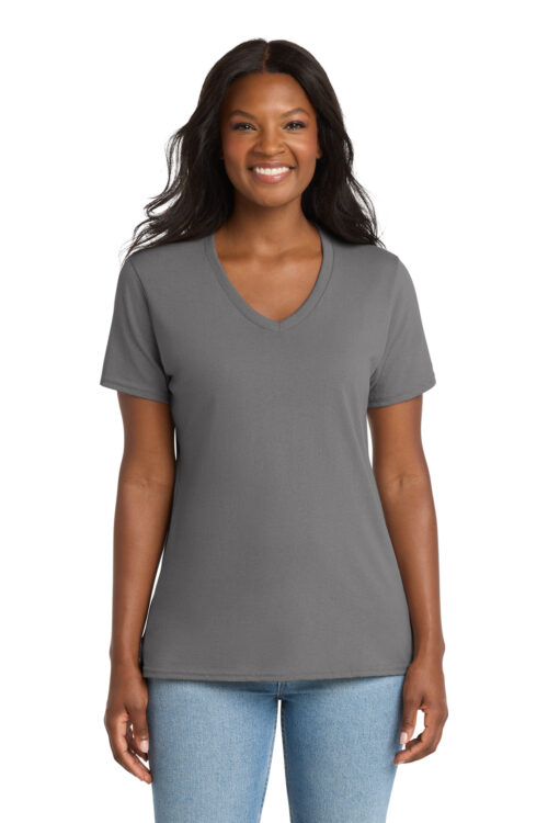 Port & Co Women's Core Cotton V-Neck Tee