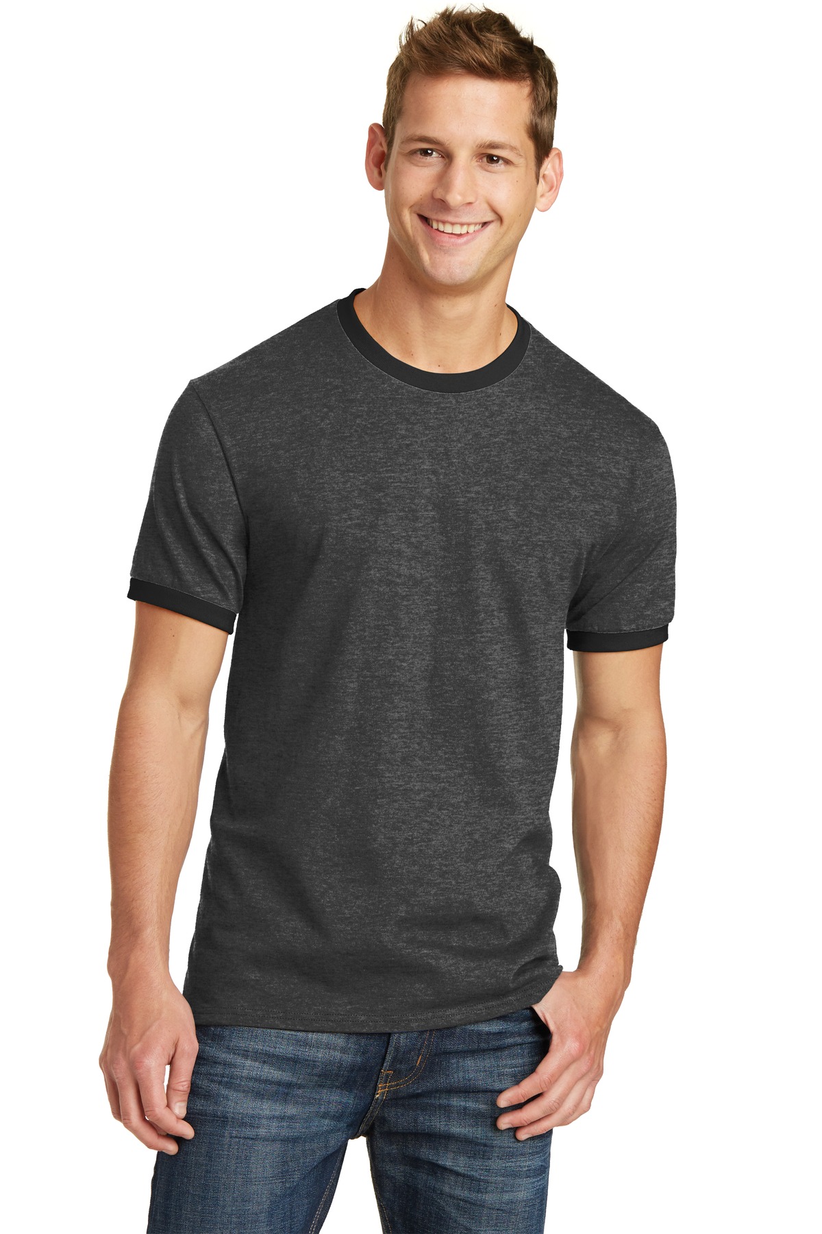 Port & Co Core Cotton Ringer Tee