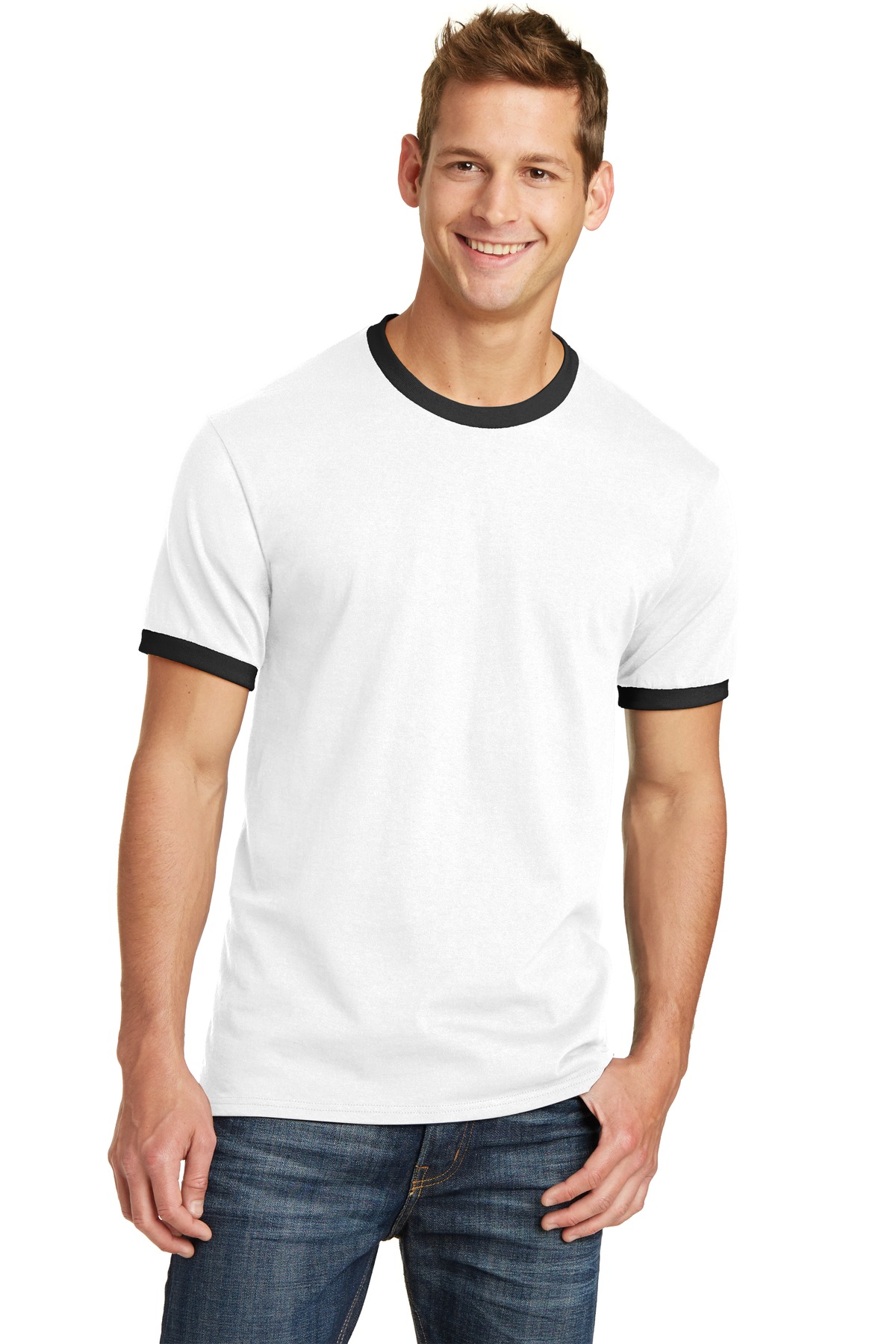 Port & Co Core Cotton Ringer Tee